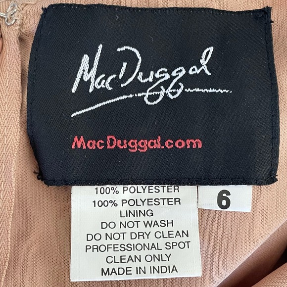 Mac Duggal NWT Gold Sequin Puff Sleeve Surplice Gown 5510 Size 6 - Picture 7 of 8